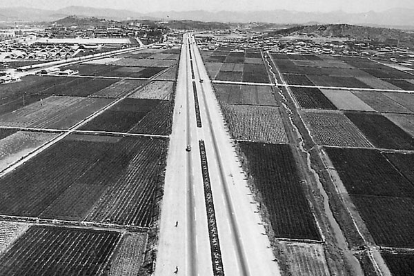 광주↔송정리간 고속화도로 1970년