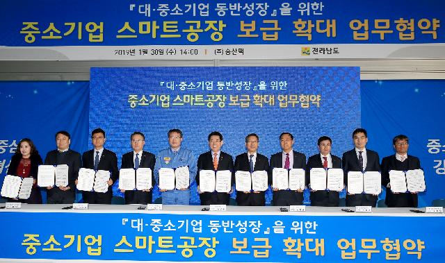 중소기업 스마트공장 보급 확대 업무협약