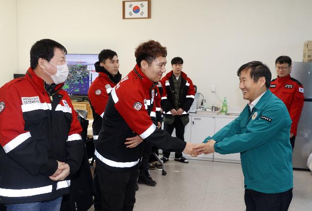 도 동부지역본부장, 순천국유림관리소 방문 특수진화대 격려
