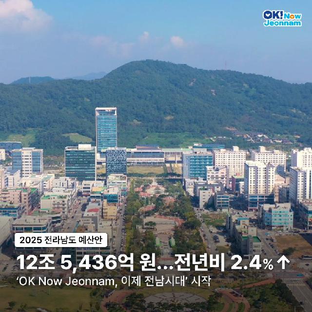 2025 전라남도 예산안 12조 5,436억 원!