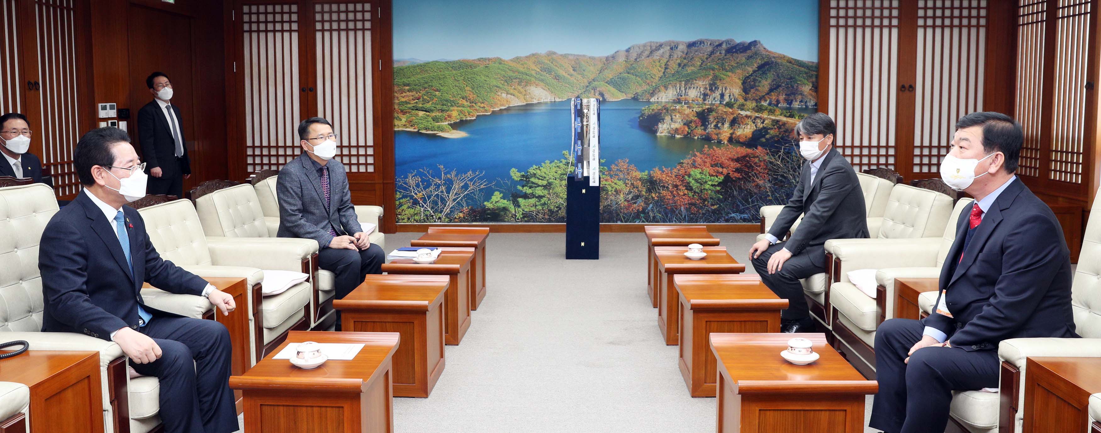 2021 하나은행 FA컵 우승한 전남드레곤즈 선수단 격려1