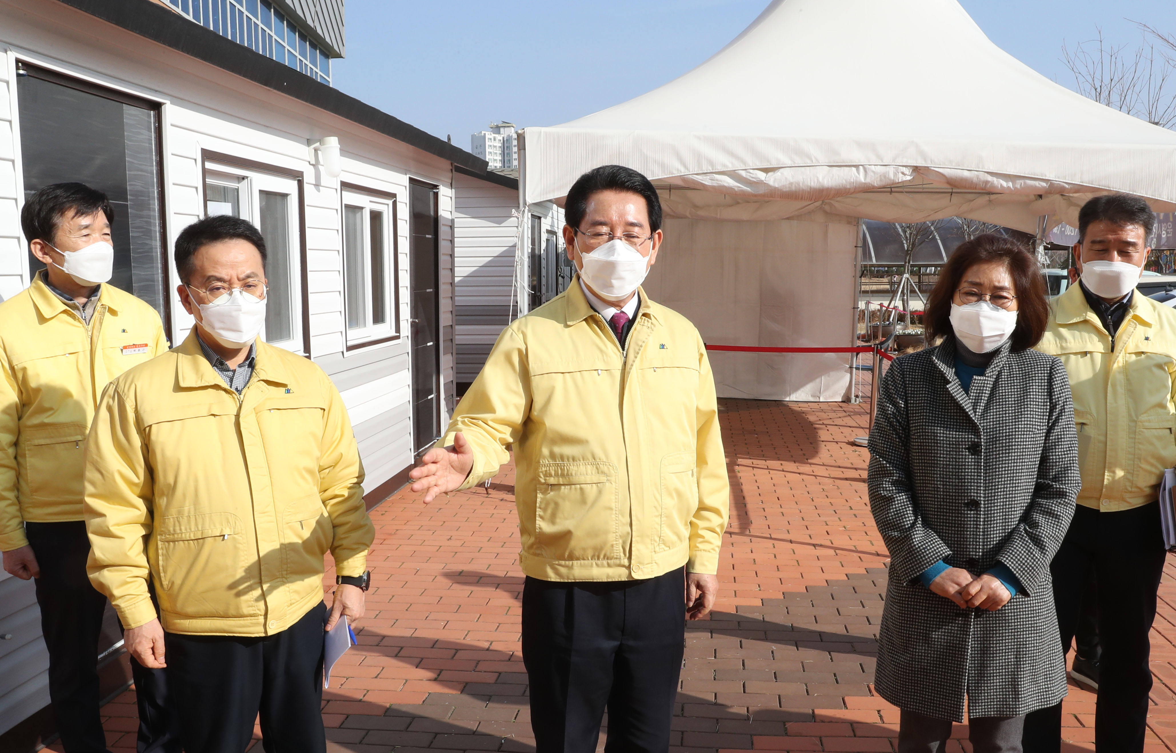 무안군 남악임시 선별검사소  코로나19 감염증 대응 현장 방문3