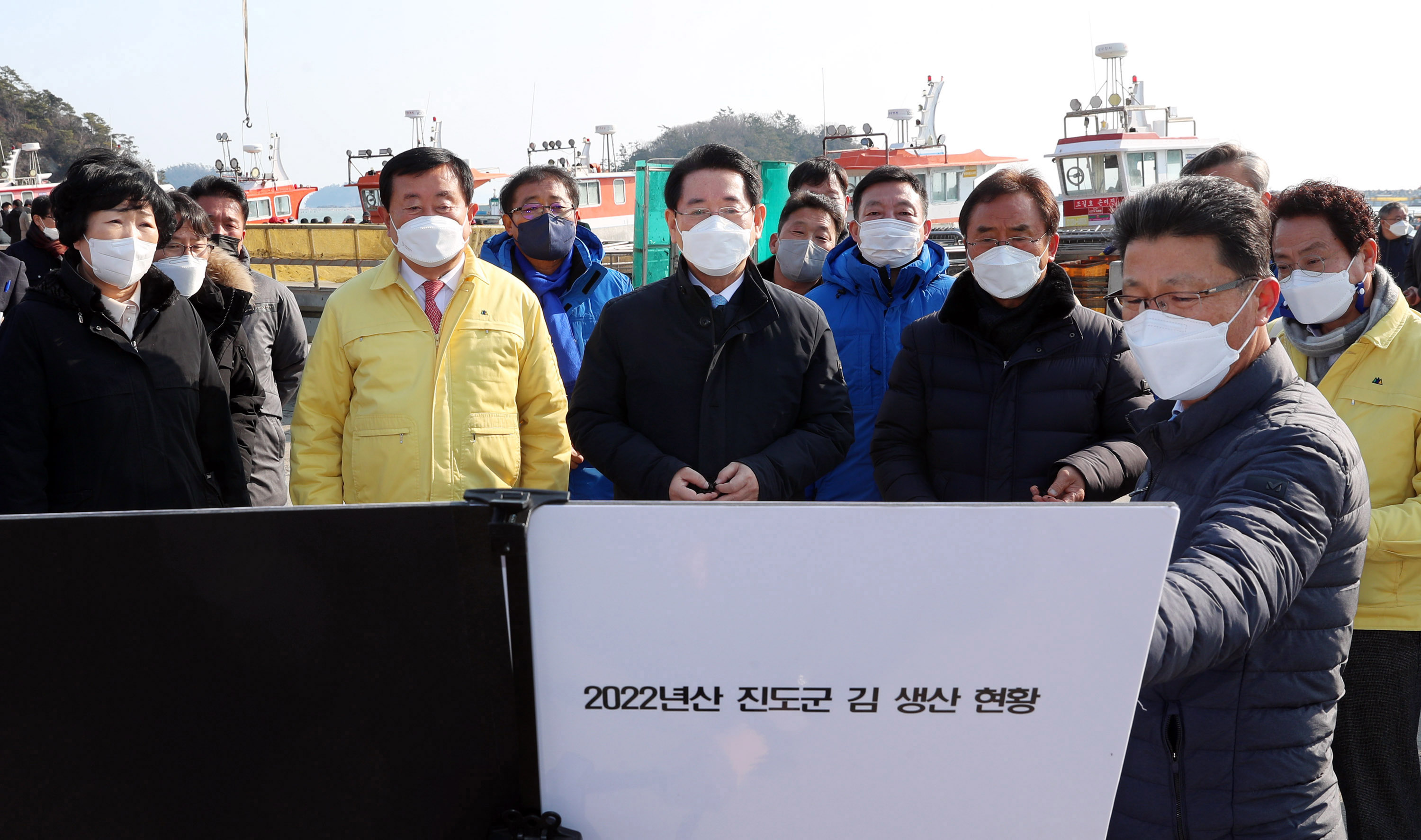 진도 접도 물김위판장 방문1