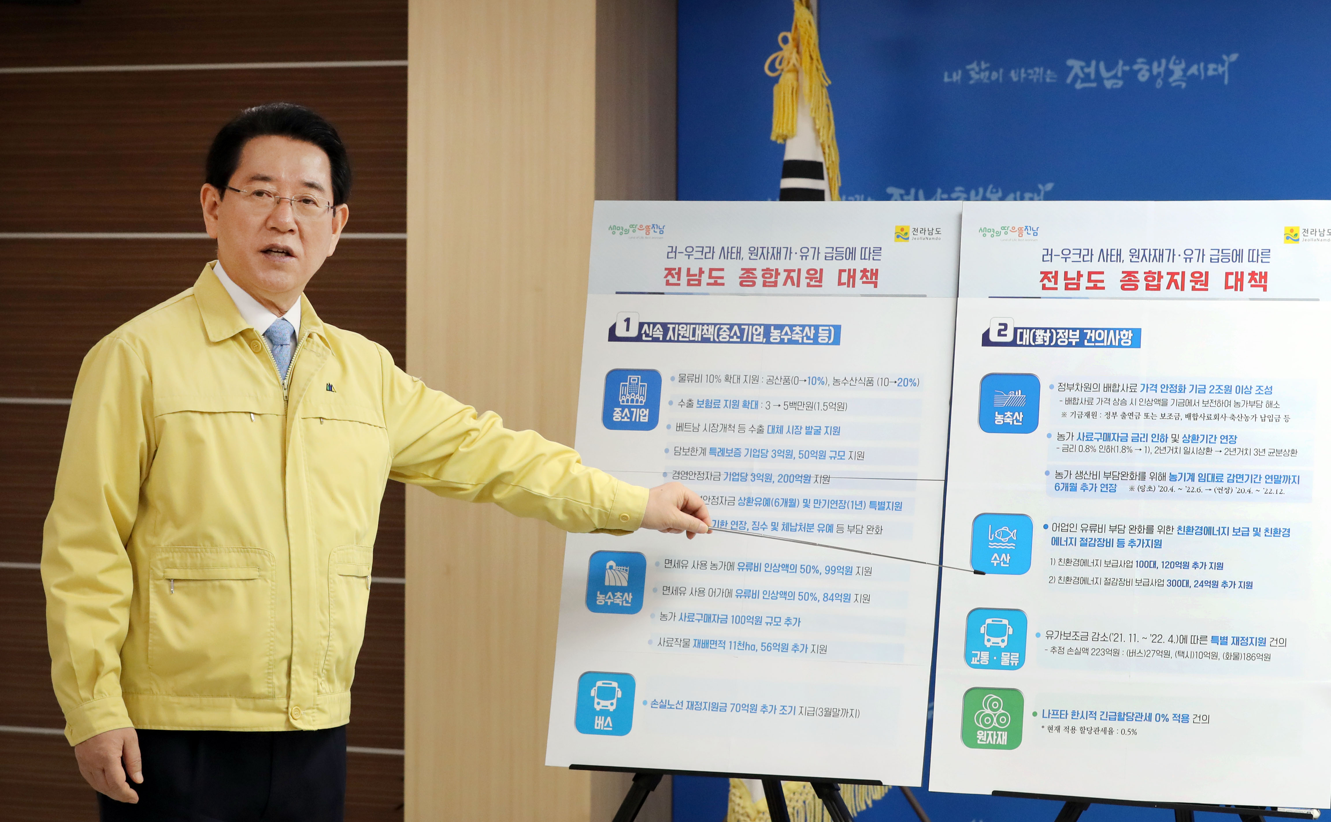 러-우크라 사태, 전남도 종합지원대책 발표1