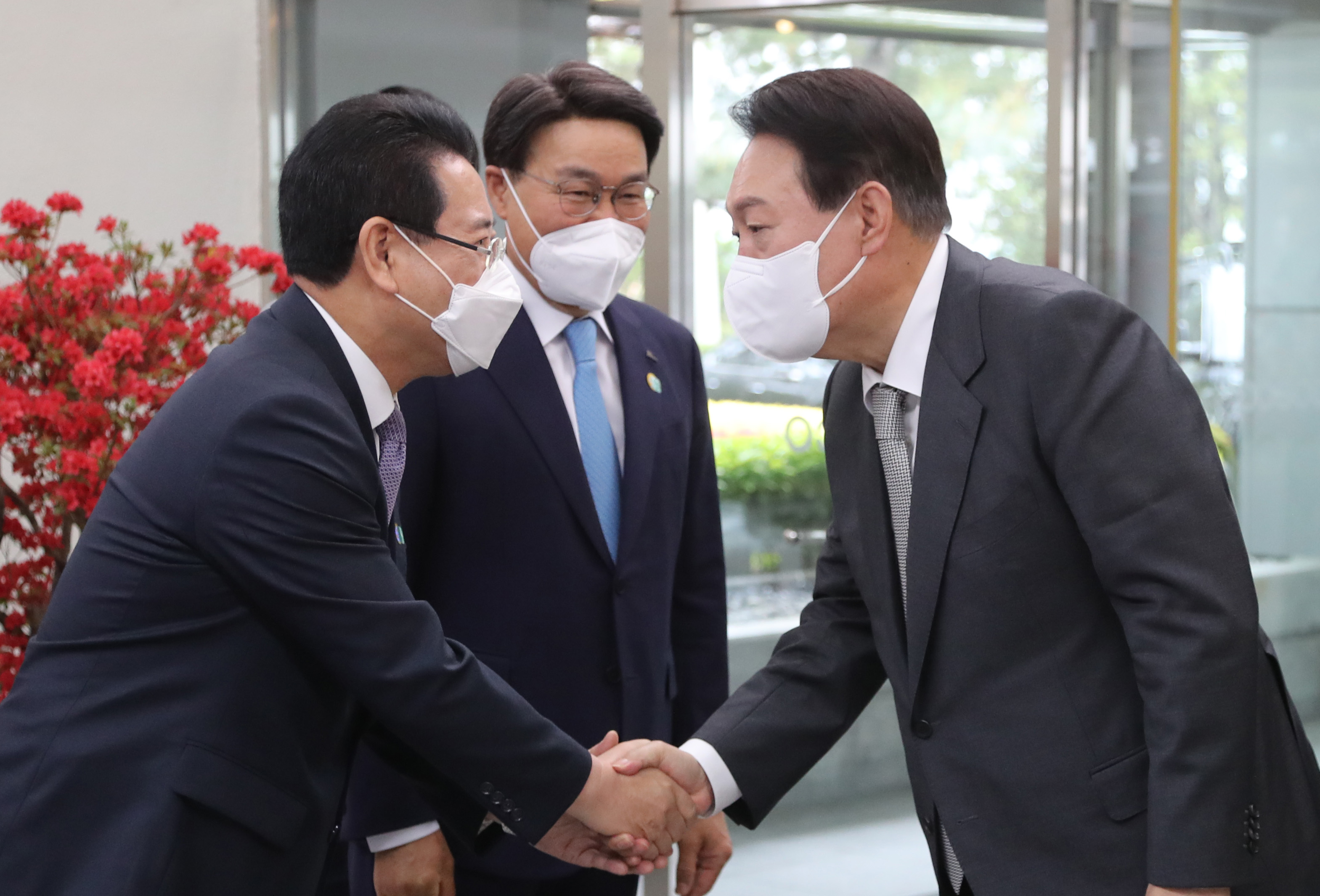 윤석열 당선인 전남 포스코 광양제철소 방문1