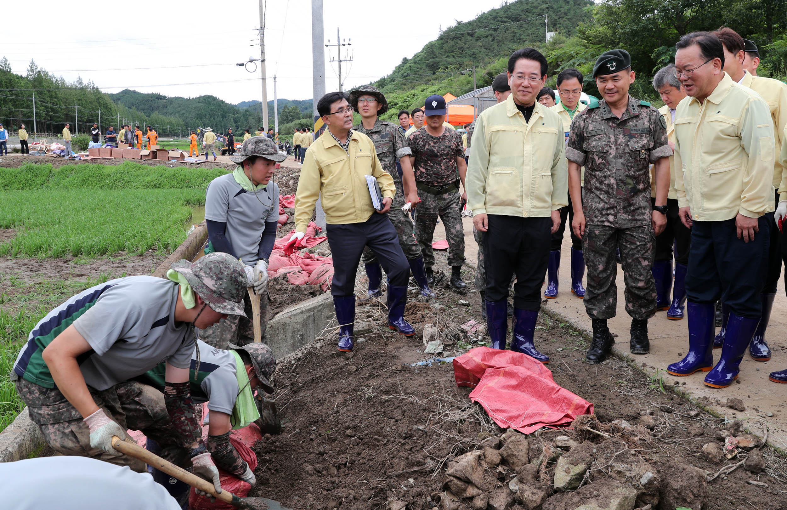 보성  미력천 응급복구 현장 방문1
