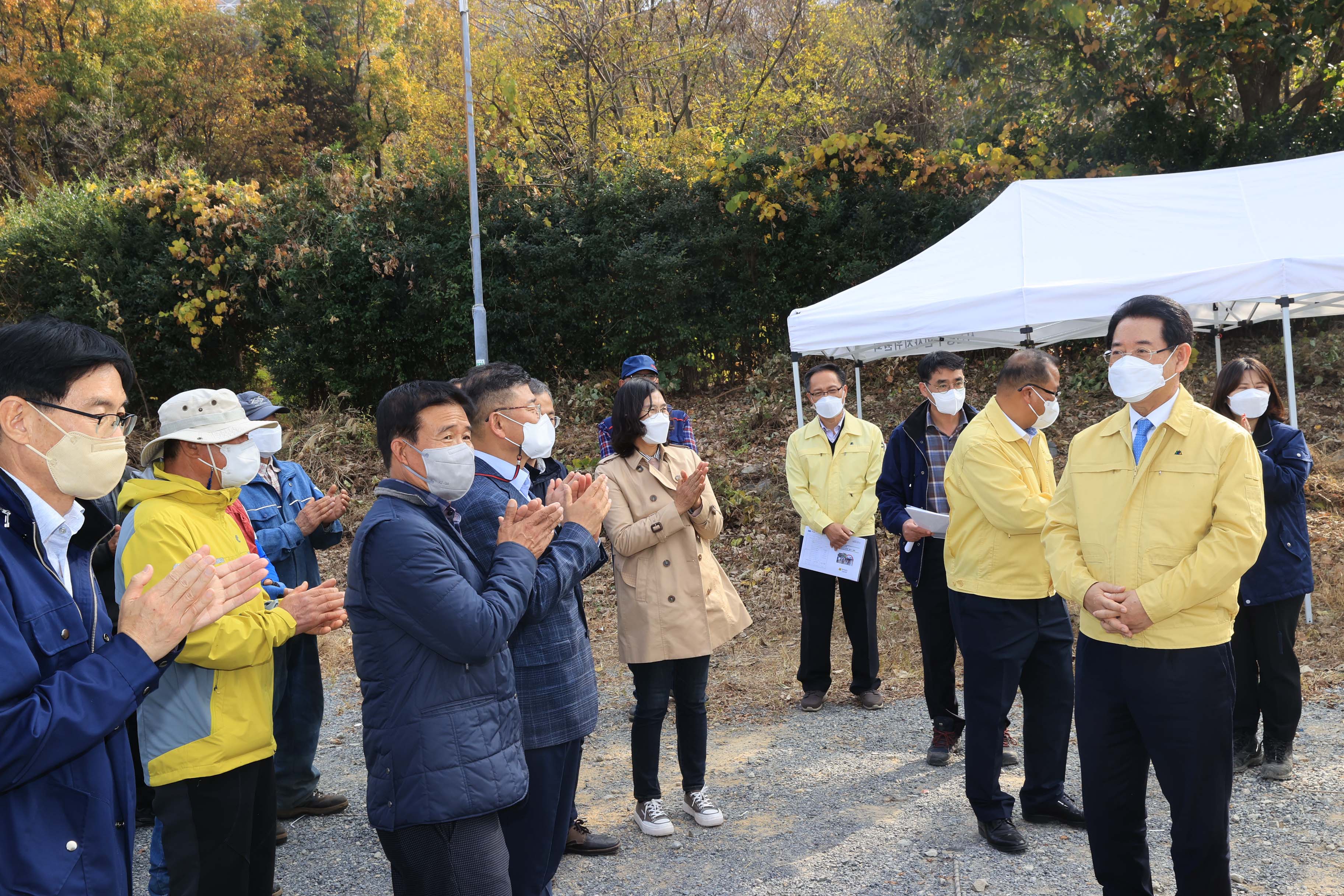 소나무재선충병 발생 현장 관계자 격려3