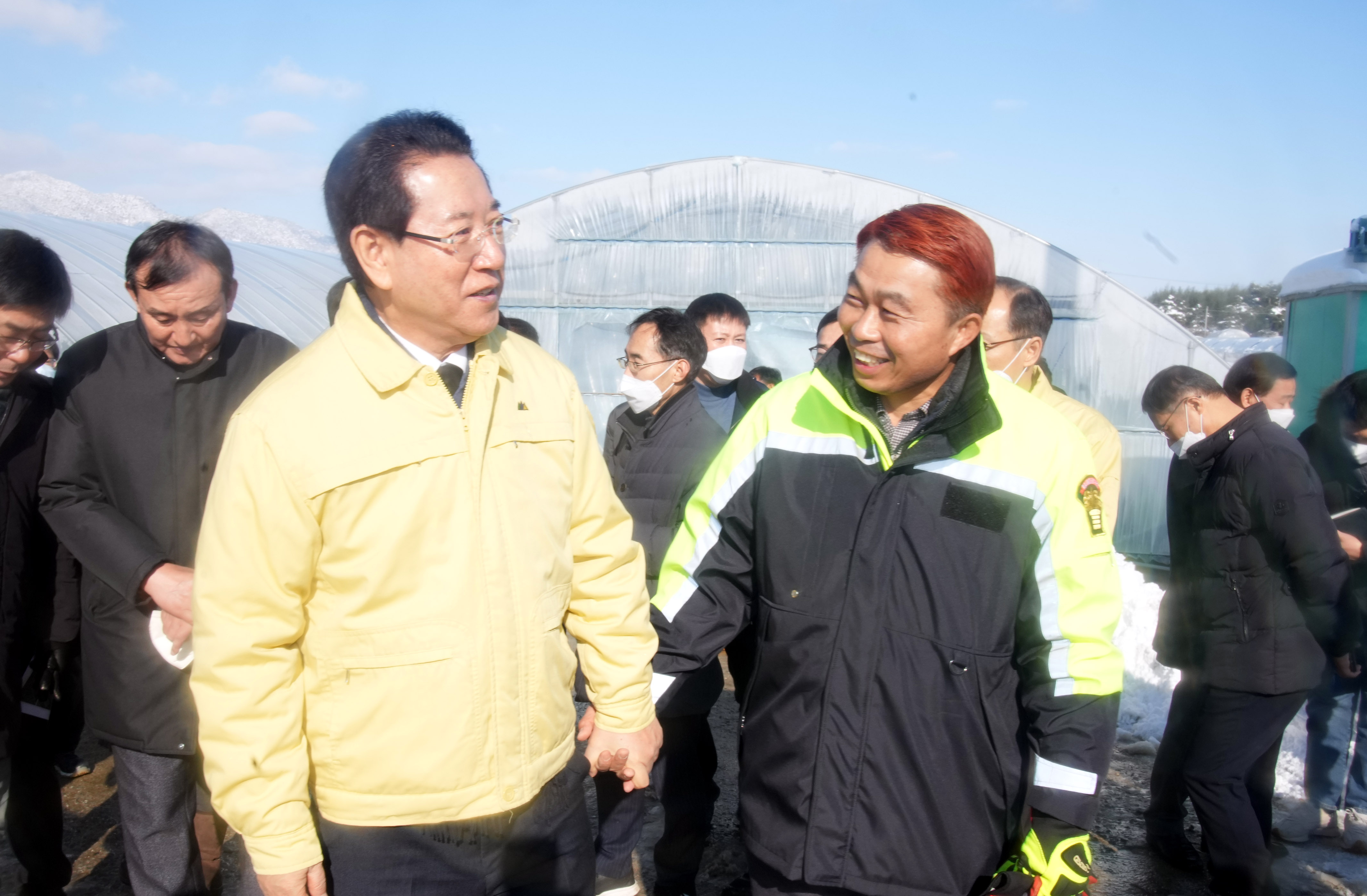 담양 시설하우스 폭설 피해현장 점검4
