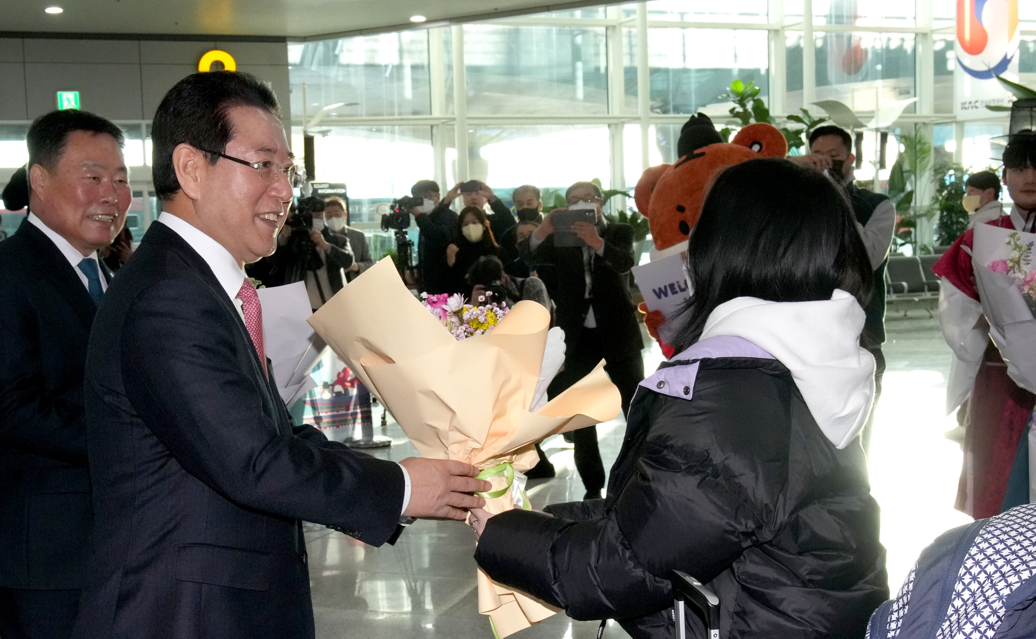 태국 전세기 무안국제공항 첫입국 환영식1