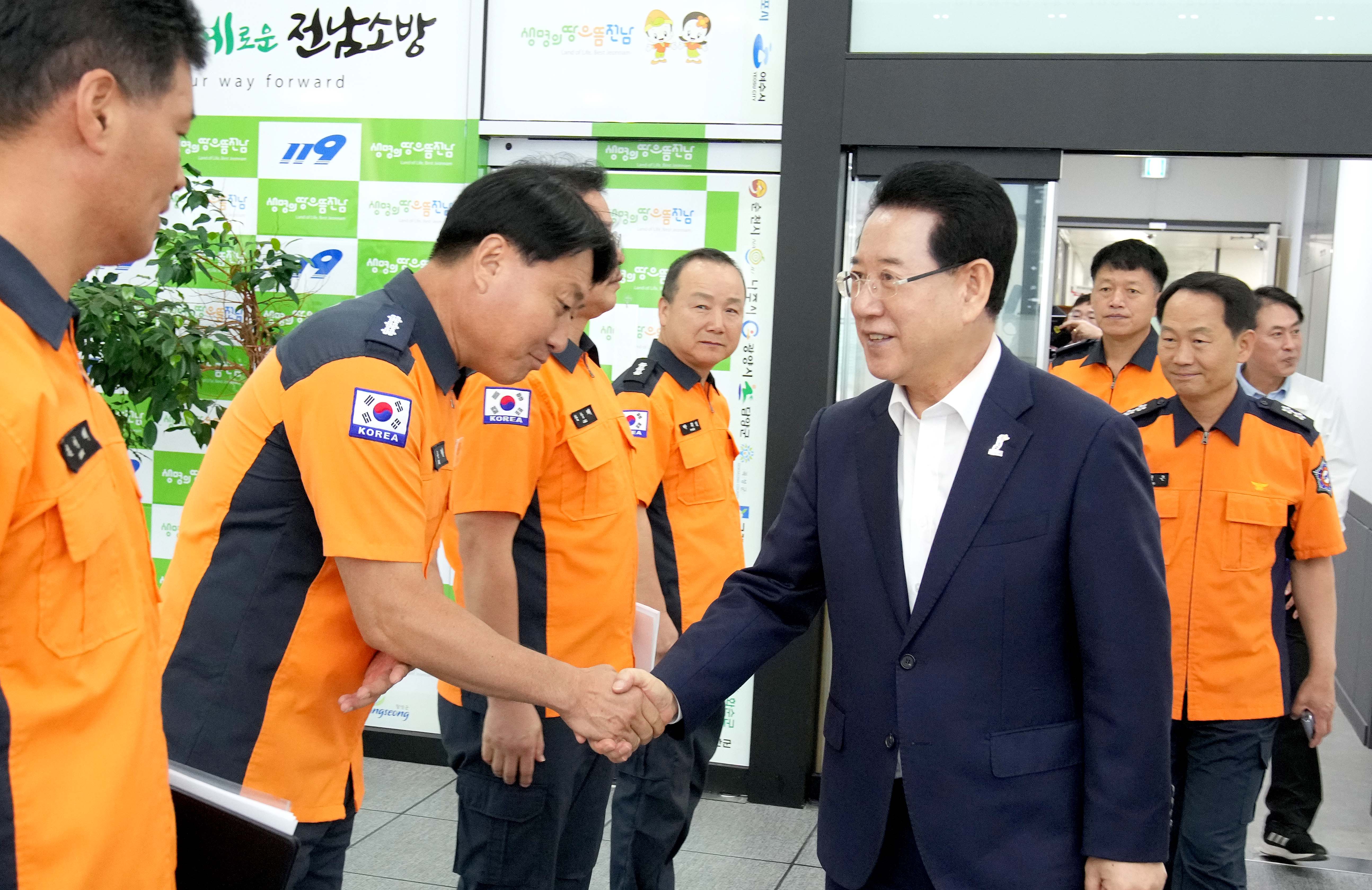 장흥 소방본부 방문, 추석 연휴 노고 격려3
