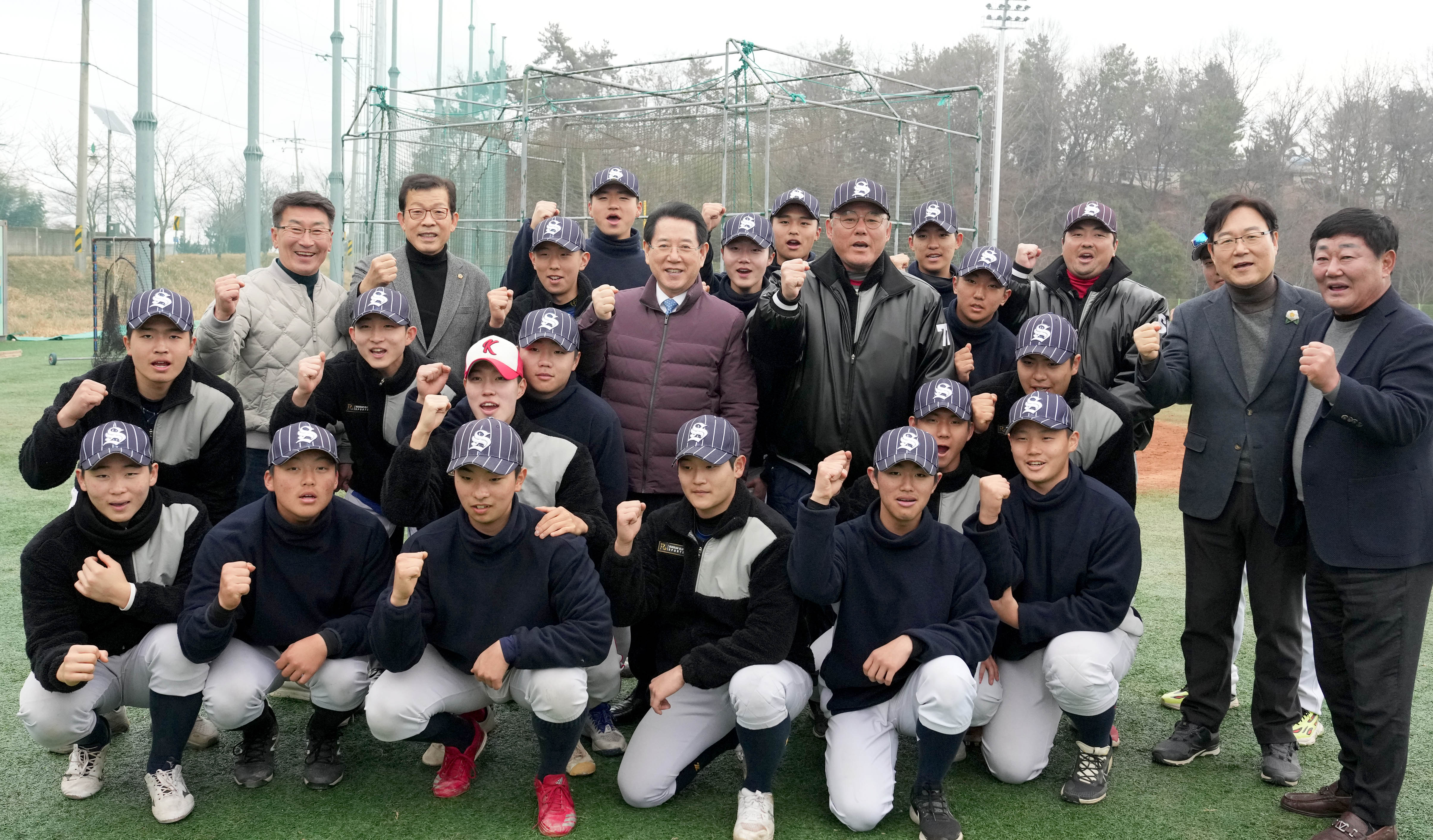 동계 전지훈련 야구 선수단 격려4