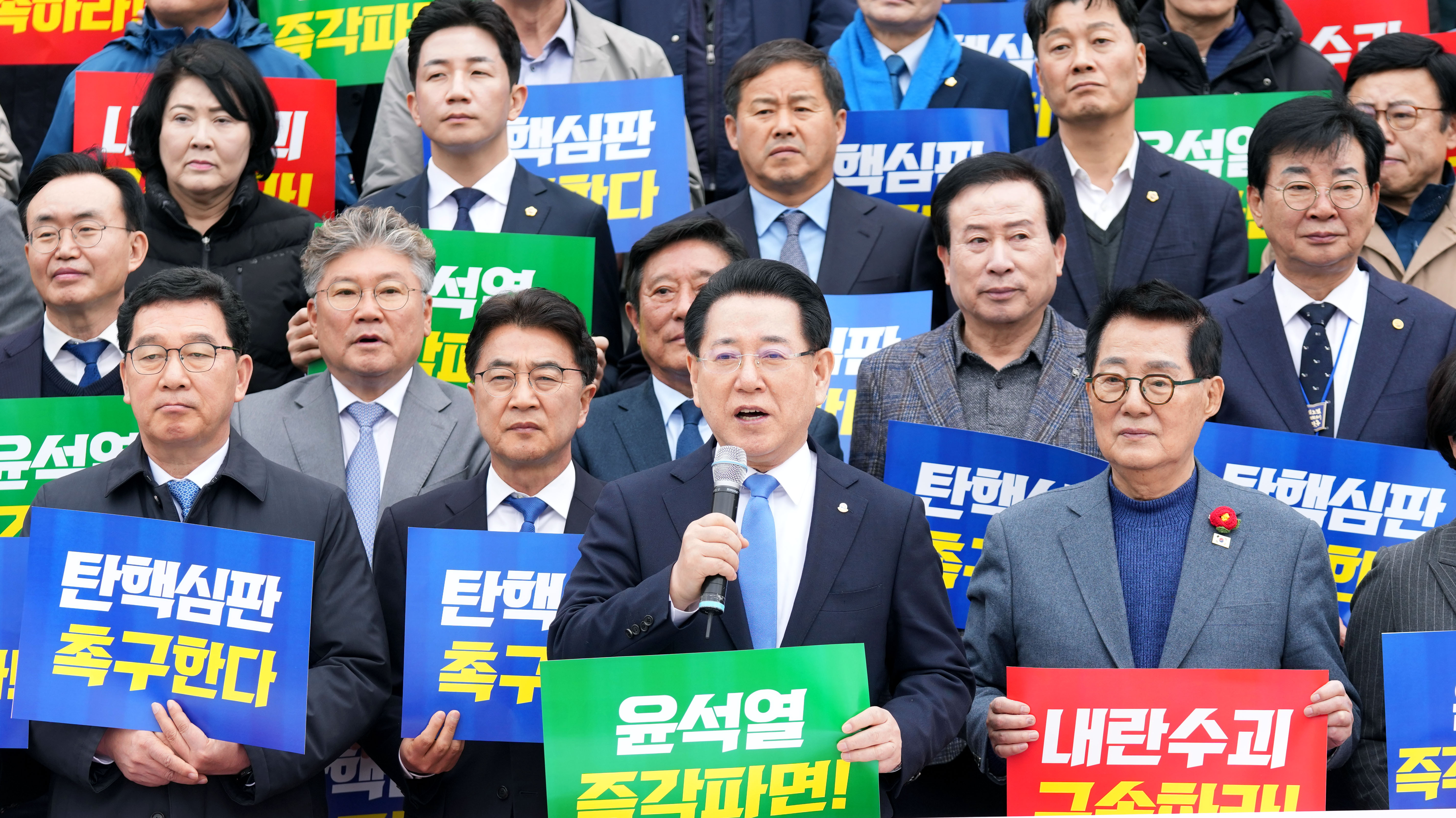 전남시장·군수협의회 윤석열 탄핵 촉구 기자회견1