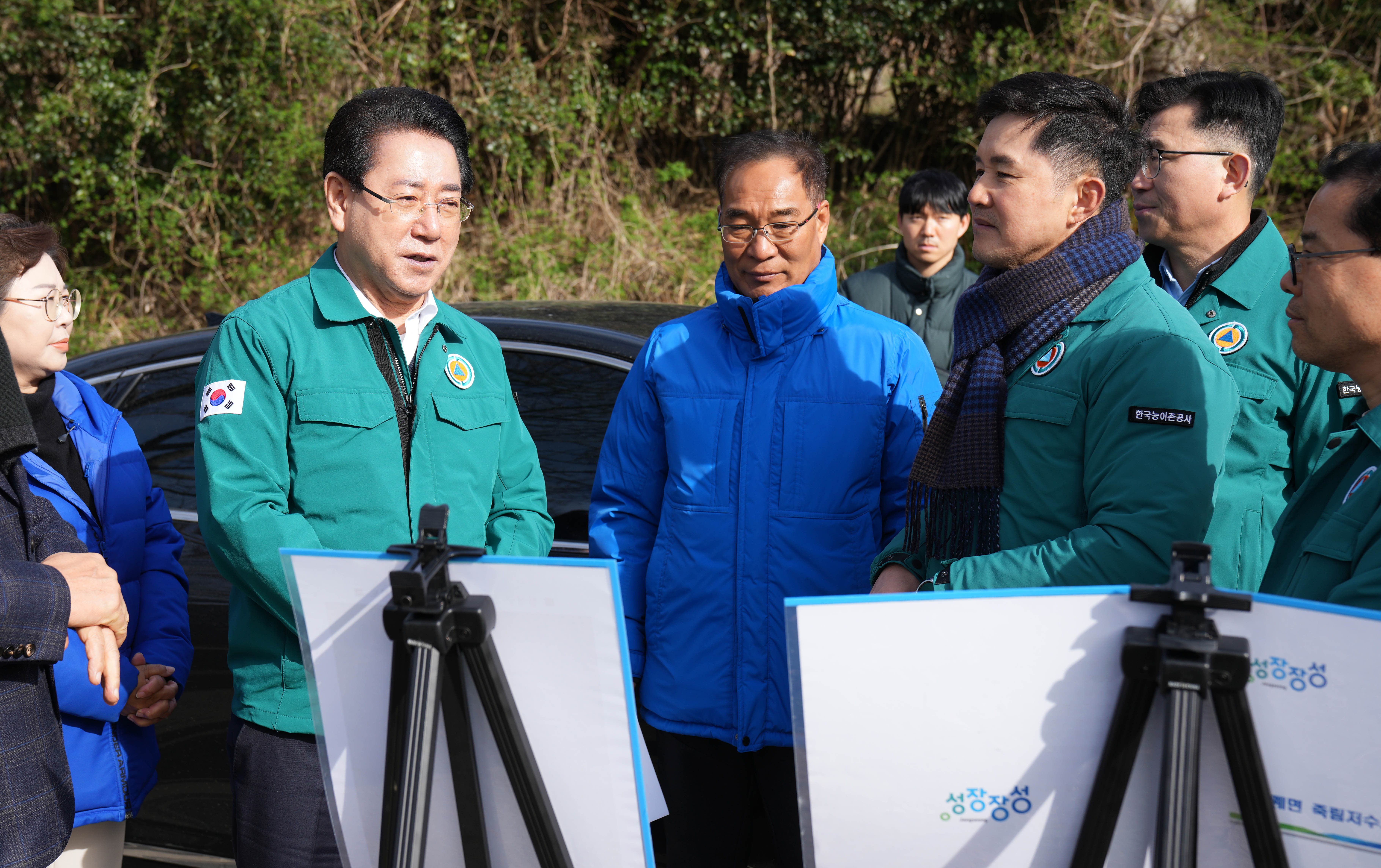 장성 죽림저수지 시설하우스 침수 피해 현장방문3
