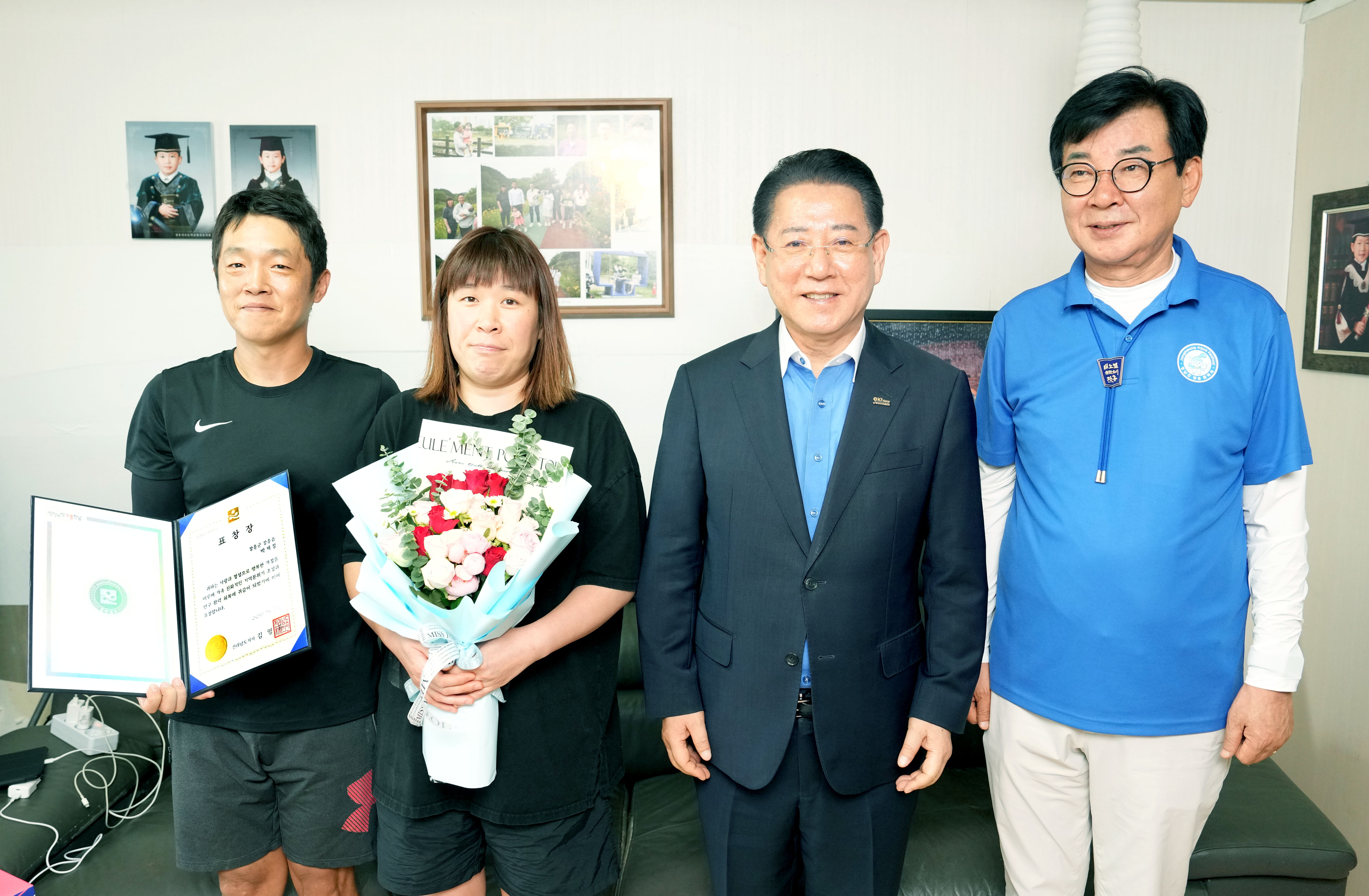 장흥군 다둥이가정 방문 격려5