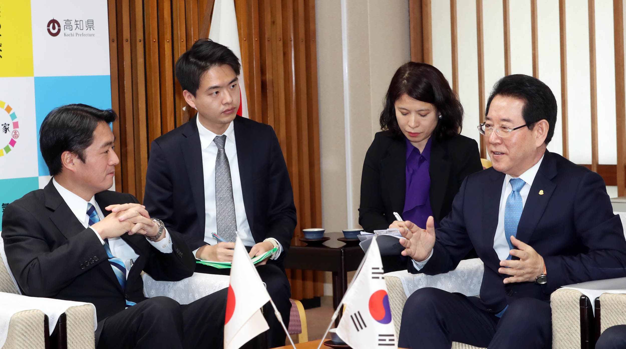일본 고치현지사와 회담1