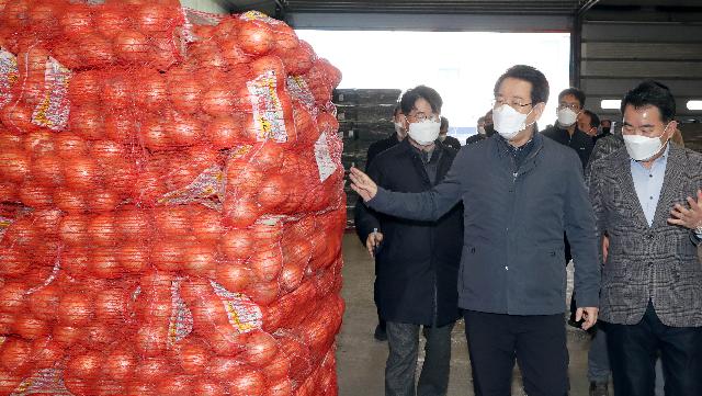 무안 ‘21년산 양파 수급상황’ 점검 현장 방문