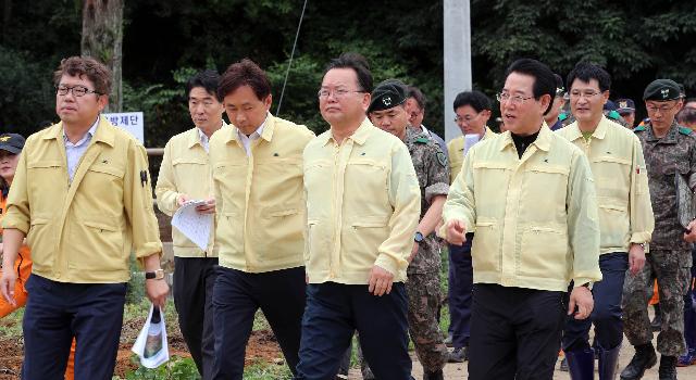 보성  미력천 응급복구 현장 방문
