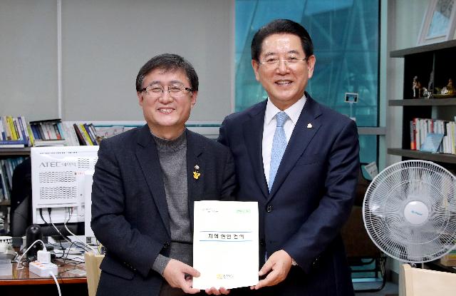 국회 김성환 정책위의장 2023 국비지원건의 면담