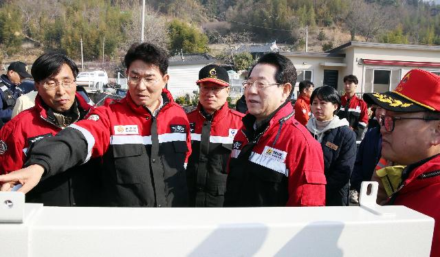 순천시 별량면 산불현장 방문