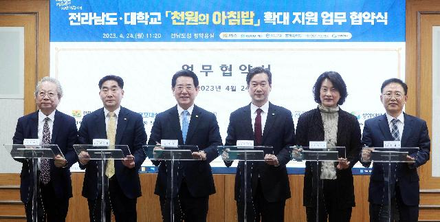 대학교 천원의 아침밥 지원 업무협액