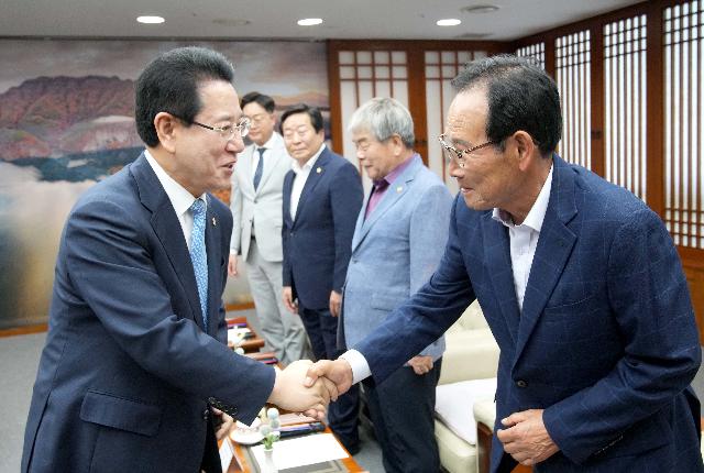 광주 전투비행장 무안 이전 반대 범대위 면담