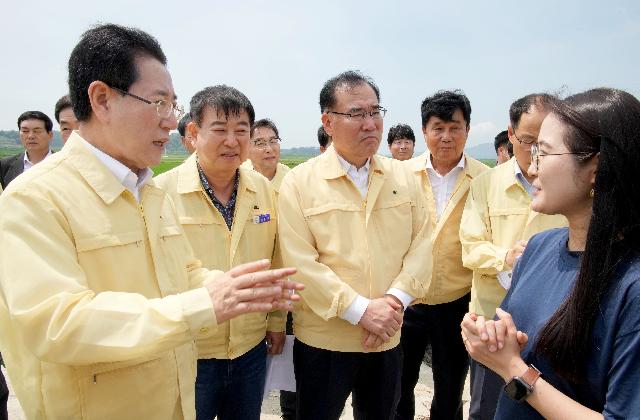 농작물 호우 피해 현장 점검(영광)