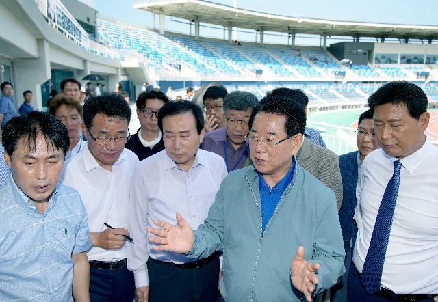 전국체전 목포종합경기장 건립공사 현장 점검