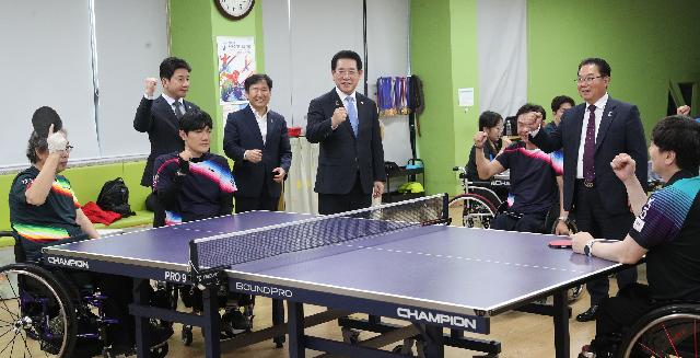 장애인체전 참가선수단 격려