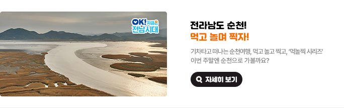 전라남도 순천! 먹고 놀며 찍자! 기차타고 떠나는 순천여행, 먹고 놀고 찍고, '먹놀찍 시리즈' 이번 주말엔 순천으로 가볼까요? OK! 지금은 전남시대 자세히 보기(새 창 열림)